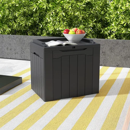 Miniatura 2 de Patiowell Caja de resina de 30 galones, caja de almacenamiento al aire libre para muebles de patio, entregas, suministros de piscina, impermeable