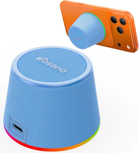 Miniatura 11 de dbsono Pequeño altavoz Bluetooth portátil – Regalos de agradecimiento para profesores y graduación, altavoz magnético 3 en 1 con luces que cambian