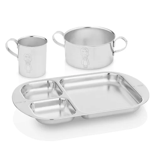 Miniatura 5 de Vasos de acero inoxidable con asas para niños Serie educativa Premium 304 (18/8) Juego de 2 Perfecto para bebés Montessori, niños pequeños