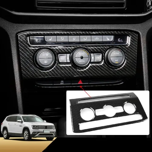 Miniatura 11 de 1 cubierta trasera de ventilación de aire para Volkswagen Atlas 2018 2019 2020 2021 2022 2023 Atlas Cross Sport Accesorios ABS patrón de fibra