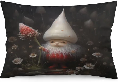 Miniatura 11 de Funda de almohada con escena de pueblo navideño con niños, fundas de almohada de 12 x 20 pulgadas, almohadas decorativas de Navidad para sofá, funda