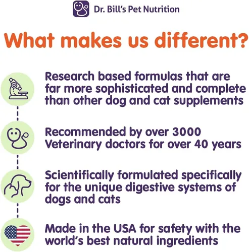 Miniatura 4 de Dr. Bill's Canine Ultimate Fitness & Health - Multivitamínico diario para perros para energía, longevidad y apoyo de todo el cuerpo - Suplemento