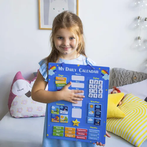 Miniatura 2 de Calendario Infantil Simply Magic 2025 - Mi Primer Calendario Magnético Diario para Niños, Todo Sobre Hoy Tablero, Calendarios de Días de la Semana