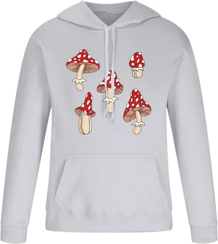 Miniatura 3 de Muscularfit Conjunto deportivo unisex de cuello redondo para hombres y mujeres, de gran tamaño, sudadera deportiva con capucha y pantalón deportivo