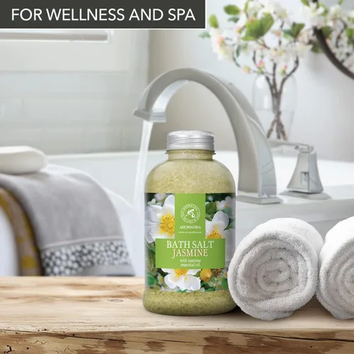 Miniatura 9 de Sal marina de baño jazmín de 21.16 onzas – Sales de baño con aceite esencial de jazmín para baño – baño relajante – Cuidado corporal – Relajación