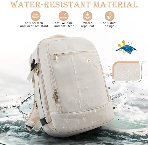 Miniatura 7 de Rinlist Mochila de viaje grande para hombres y mujeres, mochila de transporte aprobada por la aerolínea TSA, mochila de transporte informal de 40 L