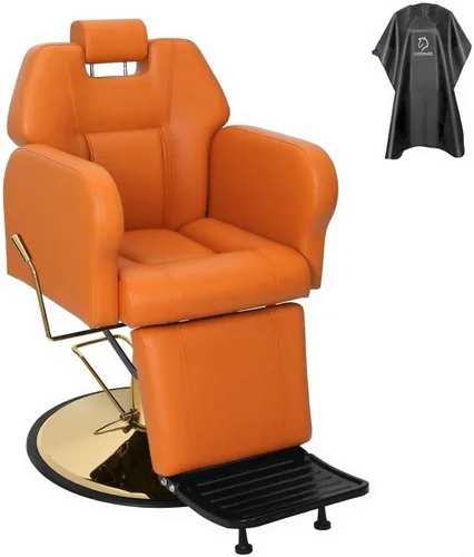 Miniatura 10 de Silla de peluquería hidráulica reclinable silla de peluquería sillas de peluquería silla de pelo 360 grados giratoria sillas de peluquería para Negro