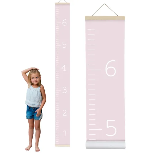 Miniatura 8 de Morxy Tabla de Crecimiento de Lona para Niños - Decoración de Pared Unisex para Habitación de Niños - Tabla de Medición de Altura - Cinta de Pared
