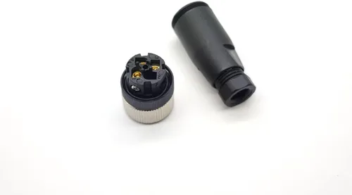Miniatura 7 de Elecbee Conector de cable M12 Circular Impermeable Enchufe de Aviación Terminación de Tornillo Instalable en Campo Desapantallamiento Recto