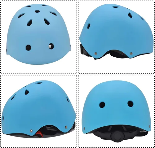 Miniatura 5 de Juego de casco de bicicleta ajustable para niños, chicos, chicas y adolescentes de 3 a 8 años de edad, incluye protectores de codo, rodilla