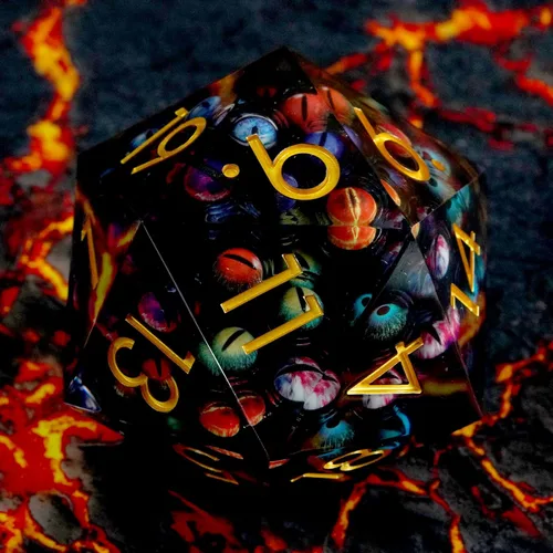 Miniatura 17 de Dados de mazmorras y dragones D20,3.346 in Dragon Eye D20,Dados de núcleo líquido para TTRPG