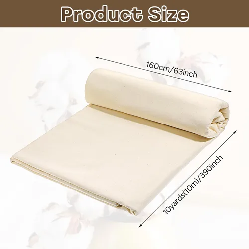 Miniatura 2 de The Yard Fabrics - Tela de muselina de algodón natural sin blanquear, tela de algodón de muselina para coser ropa, tela de tela, rollo