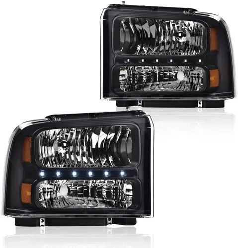 Miniatura 17 de G-PLUS - Conjunto de faros delanteros, Compatible con Ford F250 F350 Super Duty 2005-2007, Faros delanteros de parachoques, lente esmerilada