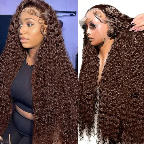 Miniatura 13 de Pelucas de cabello humano ondulado con encaje frontal transparente HD de 13 x 6 pulgadas, densidad 200, pelucas de ondas profundas para mujer