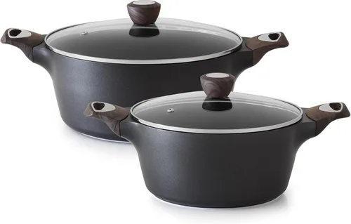 Miniatura 18 de SENSARTE Olla de Cocina de Cerámica Antiadherente con Tapa, Olla de Sopa de 2.6/4.5/6.6/8.5 QT, Olla para Guisos y Pasta Saludable, Olla Grande