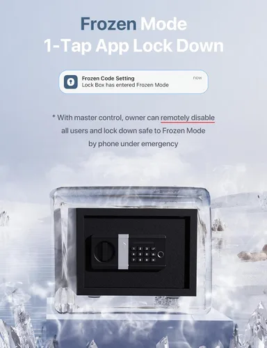 Miniatura 4 de FORFEND Smart Home Safe Caja de seguridad WiFi con aplicación de bloqueo/alarma Comando de voz, alarma de secuestro, detección de manipulación