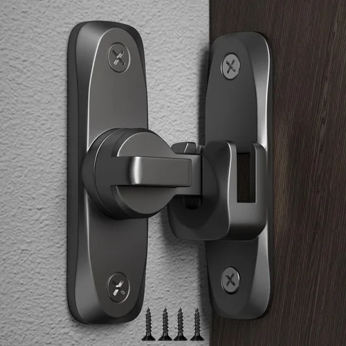 Cerradura de puerta de granero Cerradura de puerta de 90/180 grados, cerradura de seguridad de aleación de zinc, cerradura de puerta corredera,