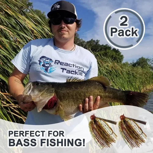 Miniatura 6 de Reaction Tackle Plantillas de fútbol de tungsteno para pesca de lubina, diseño de cebo sin malas hierbas, 97% de tungsteno puro, cabeza de plantilla