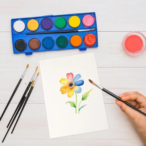 Miniatura 3 de 100 hojas de papel de acuarela a granel, 140 lb/300 GSM, papel grueso de color de agua de prensado en frío, almohadilla de acuarela para bocetos