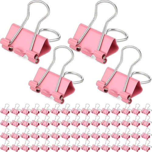 Miniatura 7 de Yexiya 300 Pcs Small Binder Clips Sturdy 0.75 Inch Pink Paper Med Clips Office Supplies Paper Clamps for Office Teachers Students School Business