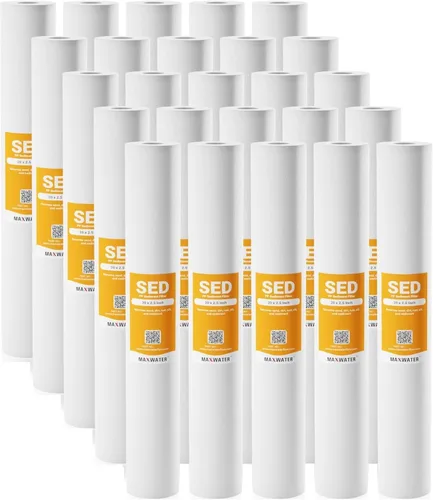 Max Water Slim Blue - Cartucho de repuesto para filtro de agua de sedimentos de polipropileno fundido de 5 micrones, 20 x 2.5 pulgadas, para toda la