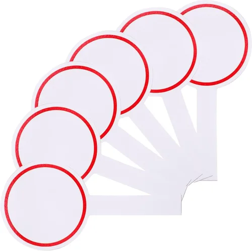 MAGICLULU Paquete de 6 palas de mano de borrado en seco de 7.67 x 3.93 pulgadas, pizarras blancas de una sola cara para juzgar en el aula y uso en