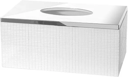 Miniatura 9 de Creative Scents Estella - Juego completo de accesorios de baño, juego de baño blanco de 4 piezas con base plateada incluye: dispensador de jabón
