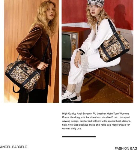 Miniatura 167 de Angel Barcelo - Bolsa de hombro amplia para mujer, diseño Hobo, cuero lavado