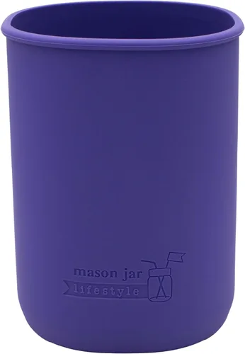 Miniatura 11 de Paquete de 2 fundas de silicona de medio galón gris carbón de 64 onzas para proteger tarros Mason Mason Jar Lifestyle