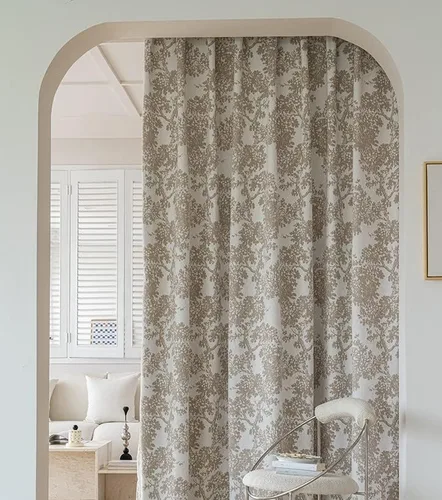 Miniatura 5 de Cortinas florales de granja semiopacas para sala de estar, paneles de cortina blackout de jacquard de 45 pulgadas de largo, cortinas con bolsillo