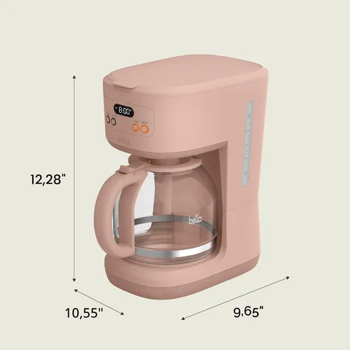 Miniatura 8 de bella Cafetera programable de 12 tazas, accesorios reutilizables aptos para lavavajillas, pantalla LCD de fácil uso, apagado automático, 900 vatios