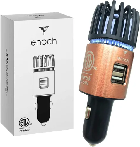 Miniatura 8 de Enoch Purificador de aire para automóvil ionizador de aire de alta calidad, accesorio desodorante de ozono iónico enchufable de 12 V con cargador