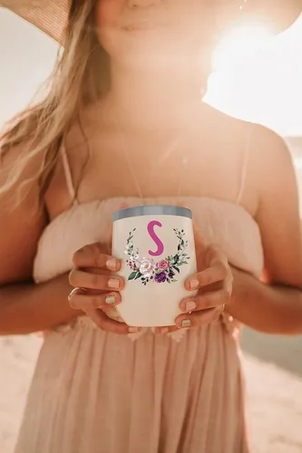 Miniatura 2 de PFL Regalos de Boda para Dama de Honor de la Novia - Regalos de Despedida de Soltera - Amigas de la Novia y Hermanas - Taza de Café de Vino de 12 oz