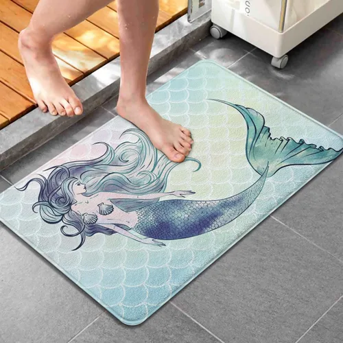 Miniatura 10 de Alfombra Tapete de Baño Abstracta Boho de Mediados de Siglo - Alfombra de Baño de Goma Antideslizante Absorbente Suave para Bañera Ducha Lavabos