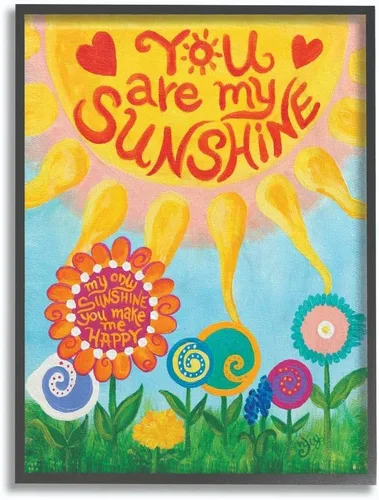Miniatura 12 de Stupell Industries Placa de pared You are My Sunshine, 13 x 19 pulgadas, diseño por artista nJoyArt