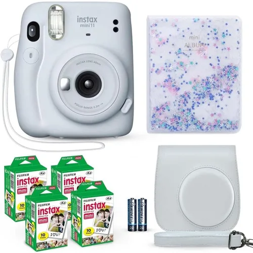 Miniatura 8 de Cámara instantánea Fujifilm Instax Mini 11 azul cielo + paquete de película fotográfica Fuji (40 hojas) + paquete de accesorios para obturador