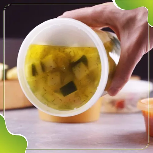 Miniatura 6 de Recipientes de 8 onzas con tapas a prueba de fugas, paquete de 50 recipientes de plástico transparente sin BPA para almacenamiento de alimentos