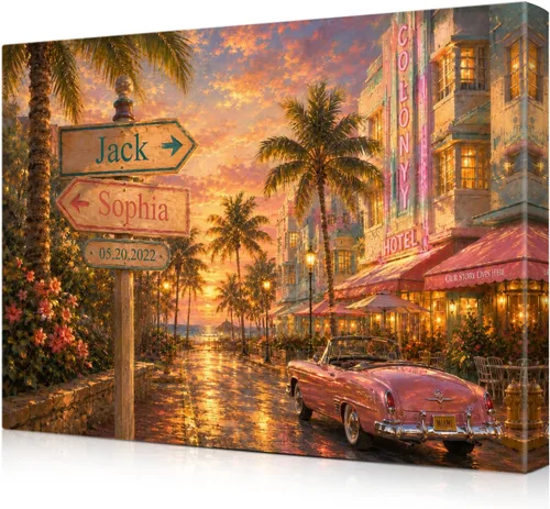 Miniatura 146 de IPIC - Personalized Framed Canvas with Custom Street Sign in Boston Personalized Street Signs with Names, Custom Canvas Print, Boston Sunset