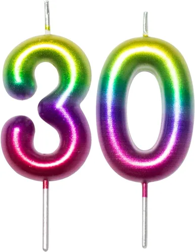 Miniatura 312 de DERVENTA Vela con números de 2.36 pulgadas, decoración perfecta para cumpleaños, brunch, postre, pastel, 1 pieza (número 0 rosa)