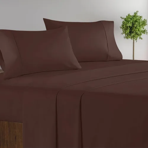 Miniatura 10 de Juego de ropa de cama de 4 piezas de 800 hilos, 100% algodón, tamaño individual, color negro, sábana bajera ajustable de algodón de fibra larga, se