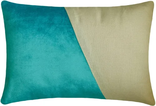 Miniatura 35 de Fabric Mart Direct Funda de cojín para sofá, fundas de cojín decorativas de color verde y gris, de 12 x 12 pulgadas, almohadas de retazos de bloques