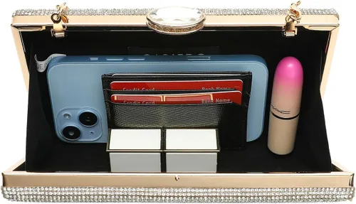 Miniatura 4 de CARIEDO Bolso de Mano Tipo Clutch con Lentejuelas para Mujer, Elegante Bolso de Noche con Purpurina Brillante, Cartera de Noche Llamativa