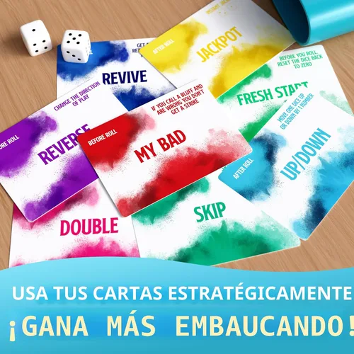 Miniatura 6 de Bamboozled - Un juego de dados y cartas de faroleo divertidísimo. Juego de fiesta familiar para niños, adolescentes y adultos. Rápido y fácil