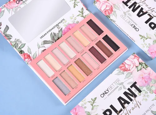 Miniatura 8 de Paleta de sombras de ojos marrón vegana con 16 tonos - Alta pigmentación, fácil de mezclar - Tonos desnudos metálicos y brillantes - De larga