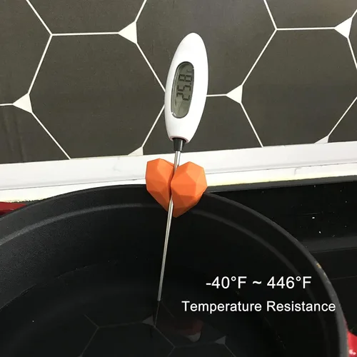 Miniatura 5 de 2 clips de silicona antiarañazos, clips para termómetro para hacer dulces, soporte manos libres para medir la temperatura del aceite, leche