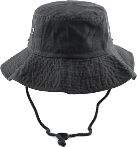 Miniatura 7 de The Hat Depot - Sombrero de safari, de algodón lavado a la piedra, de ala ancha, plegable, doble cara y sombrero de pesca