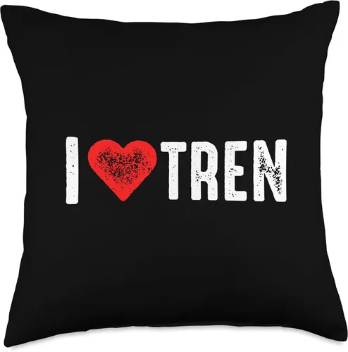 Miniatura 4 de I Love Tren Throw Pillow, 16x16, Multicolor
