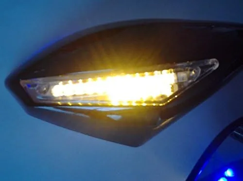 Miniatura 6 de HONGK - Espejo LED azul compatible con Yamaha Fzr Yzf Fz1 Fazer Fjr1300 Ninja Zx10R Zx-12R Er-6F [B01BN0L0SG]