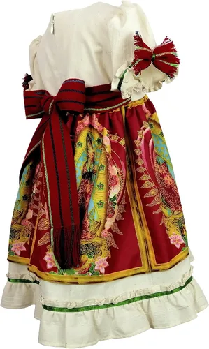 Miniatura 4 de Vestido de Bebé Niña Pequeña Virgen de Guadalupe Guadalupana Algodón Hecho a Mano Tradicional