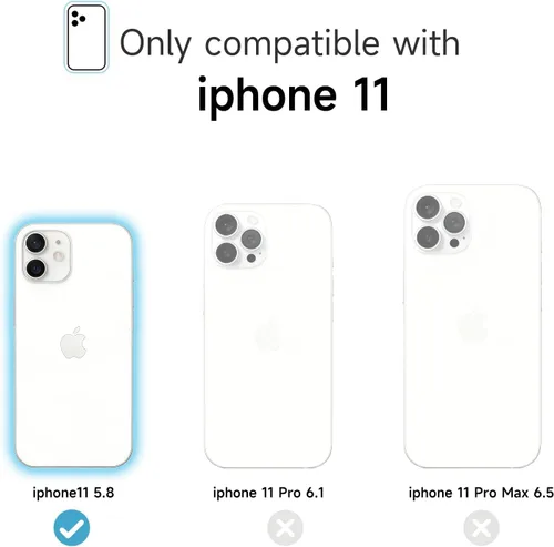 Miniatura 2 de Funda de silicona para iPhone 11, funda delgada de gel de goma suave para mujeres y niñas, bonita funda de teléfono de TPU mate con protección